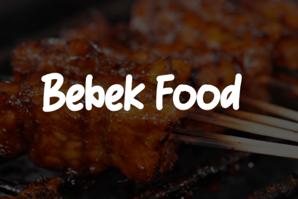 Bebek Food: A Script Font for Creative Crafters