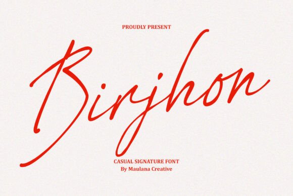 Birjhon: A Script Font for Editorial Elegance