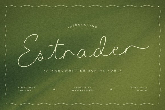 Estrader: A Script Font That Elevates Digital Branding