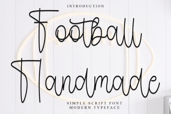 Football Handmade: A Script Font for Creative Crafters