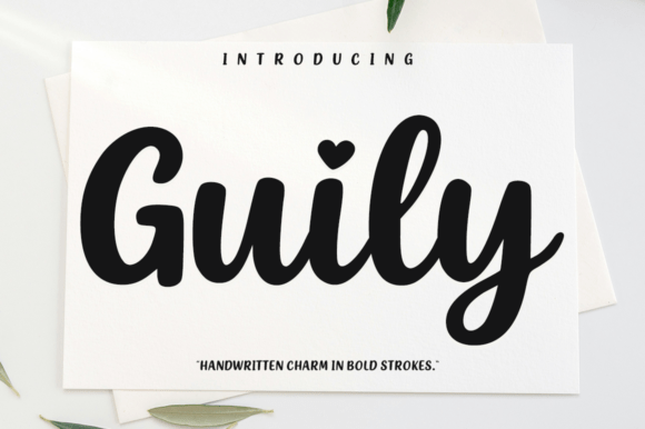 Guily: A Script Font for Bold Editorial Design