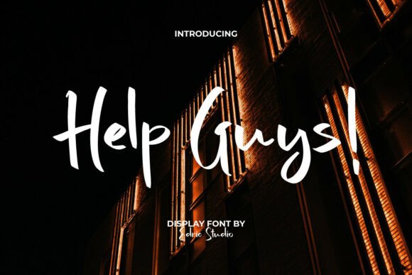 Help Guys: A Handwritten Brush Font for Dynamic Branding