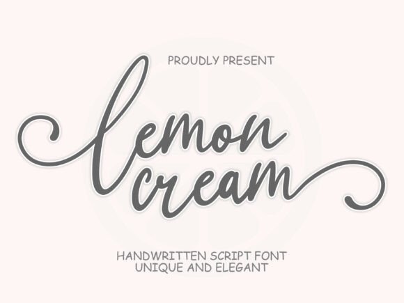 Lemon Cream Script Font for Handmade Creators