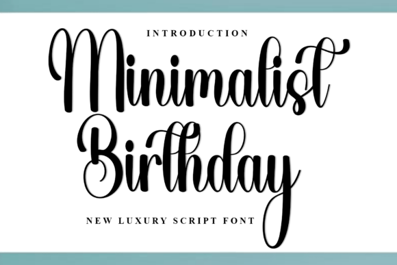 Minimalist Birthday: A Script Font for Elegant Craft Projects