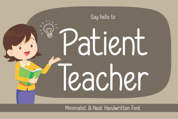 Patient Teacher: A Warm Script Font for Editorial Design
