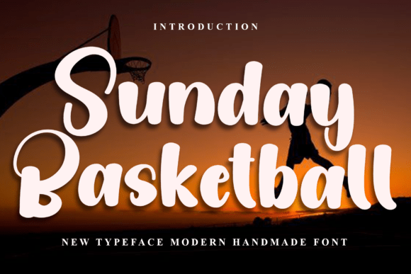 Sunday Basketball: A Festive Script Font for Editorial Design